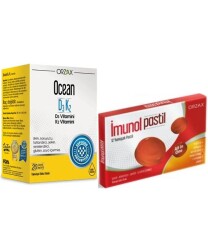 Ocean D3K2 Damla 20 ml + Orzax Imunol Pastil 12 Yumuşak Pastil