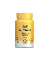 Ocean Gummies Vitamin D3 1000 IU 60 Adet Çiğnenebilir Jel Form