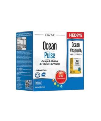 Ocean Pulse 30 Kapsül + Ocean Vitamin D3 1000 IU Damla Hediyeli