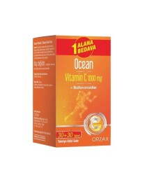 En uygun fiyatlarla Ocean Vitamin C 1000 mg 30 Tablet - 1 Alana 1 Bedava