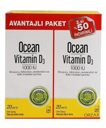 Ocean Vitamin D3 1000 IU Sprey 20 ML - 2.'si %50 İndirimli