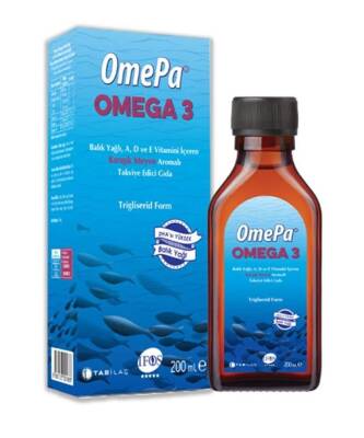 Omepa Omega 3 Karışık Meyve Aromalı Balık Yağı 200 ML