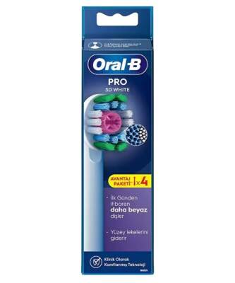 Oral-B Pro 3D White X-Filament 4'lü Diş Fırçası Başlığı