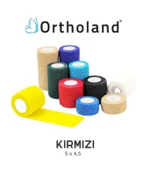Ortholand Coban Bandajı 5x4.5 Kırmızı