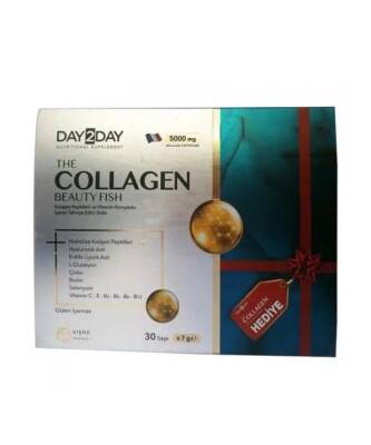 Day2Day The Collagen Beauty Fish 30 Saşe + The Collagen Beauty Elastin 500 Mg 60 Tablet Hediye
