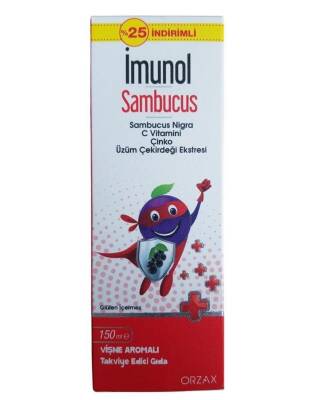 İmunol Sambucus Şurup %25 İndirimli 150 ML
