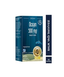 En uygun fiyatlarla Ocean Omega 3 Balık Yağı 500 Mg 60 Kapsül