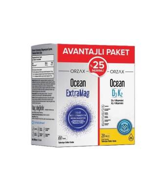 Orzax Ocean Extramag 60 Tablet-Ocean D3K2 20 ML Damla - 1