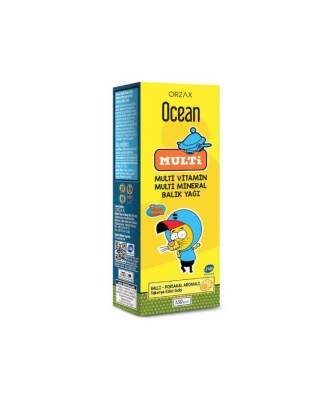 Ocean Balık Yağı Ballı-Portakal Aromalı Multivitamin Multimineral Şurup Kral Şakir 150 ML