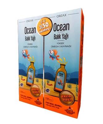 Ocean Portakal Aromali Balık Yaği Surup 150 ML + 150 ML Firsat Paketi