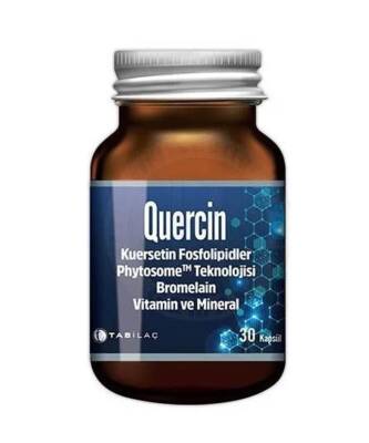 Quercin Kuersetin Bromelain Vitamin ve Mineral 30 Kapsül