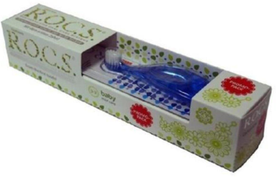 Rocs Baby 0-3 Yaş Diş Firça Ve Macun Seti Mavi