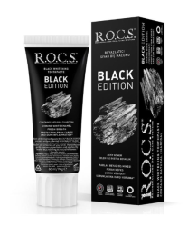 En uygun fiyatlarla Rocs Black Edition Kömürle Beyazlatici Diş Macunu 60 ML