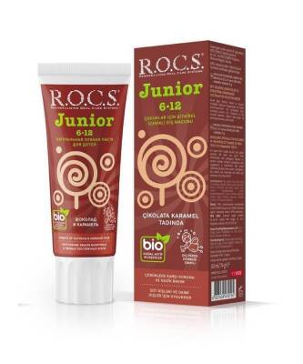 Rocs Junior 6-12 Çikolata Karamel Özlü Diş Macunu 60 ML