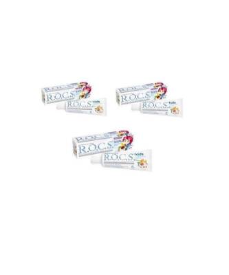 Rocs Kids 3-7 Yaş Meyveli Çocuk Diş Macunu Meyve Külahı 35 ML - 3 Adet