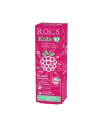 Rocs Kids Diş Macunu Ahududu Smoothie Tadında Florürsüz 3-7 Yaş 45 Gr