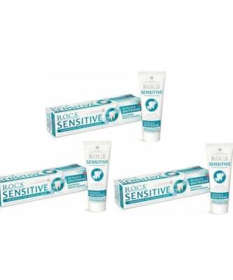 ROCS SENSİTİVE ONARIM & BEYAZLATMA - REPAİR & WHİTENİNG BEYAZLATICI DİŞ MACUNU 75 ML x 3 ADET
