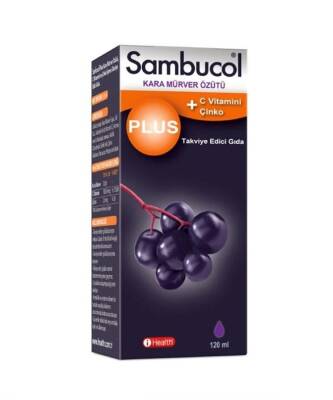 Sambucol Plus Kara Mürver Özütü + C Vitamini & Çinko 120 ML Şurup