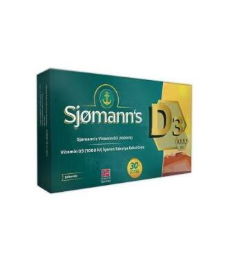 Sjomann's Vitamin D3 1000 IU Çiğnenebilir Jel Form