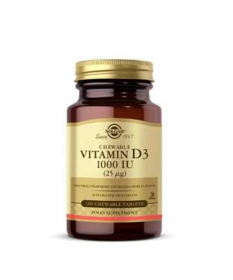 Solgar Vitamin D3 1000 IU 100 Çiğnenebilir Tablet