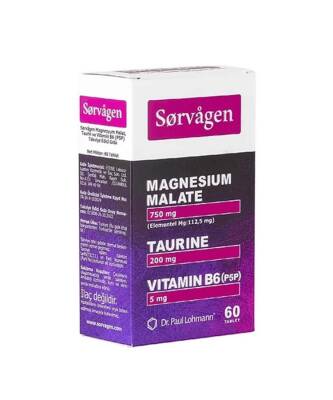 Sorvagen Magnezyum Malat, Taurin ve Vitamin B6 60 Tablet