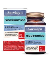 En uygun fiyatlarla Sorvagen Niacinamide Collagen Hyaluronic Acid 60 Tablet