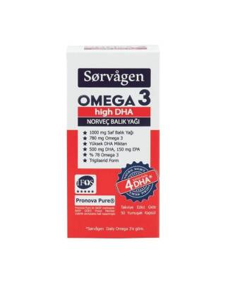 Sorvagen Omega 3 High DHA Norveç Balık Yağı 50 Kapsül