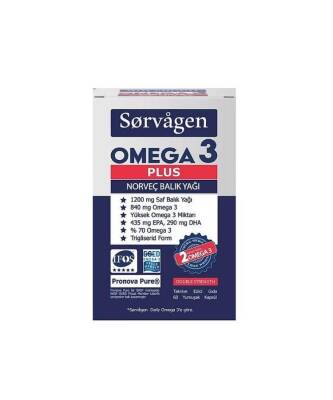 Sorvagen Omega 3 Plus Norveç Balık Yağı 60 Kapsül