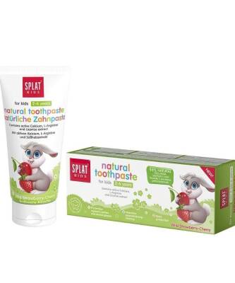 Splat Kids Çilek-Kiraz Tadında 2-6 Yaş Arası Doğal Diş Macunu 50 ML