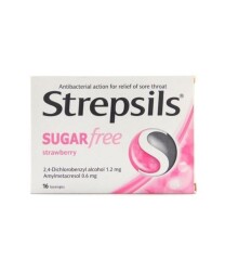 Strepsils Çilek Aromalı Şekersiz 16 Pastil