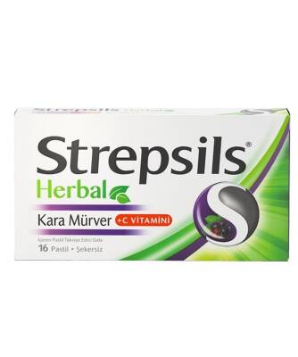 Strepsils Herbal Kara Mürver Aromalı 16 Pastil