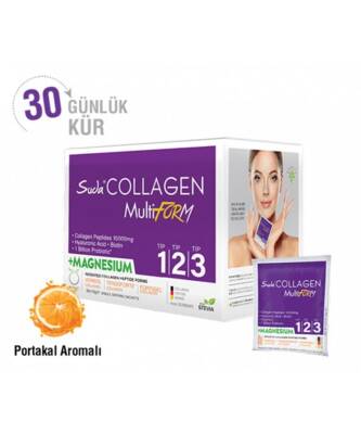 Suda Collagen Multiform Magnesium 30x15 Gr Portakal Aromalı