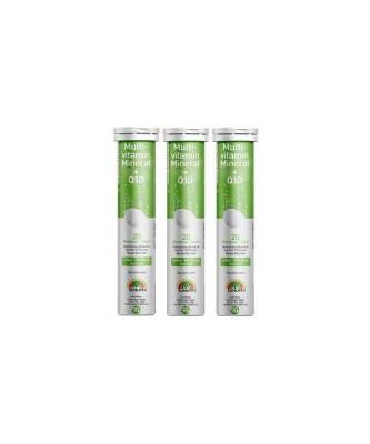 Sunlife Multivitamin Mineral Q10 20 Efervesan Tablet Şeftali Marakuya Aromalı x 3 Adet