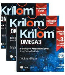 En uygun fiyatlarla Tab Krilom Omega 3 Balık Yağı 100 Kapsül x 3 Adet