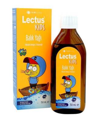 Lectus Kids Kral Şakir Portakal Aromalı Balık Yağı 150 ML