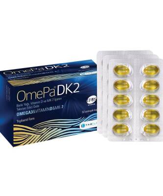 Omepa DK2 Omega 3 & Vitamin D & MK7 50 Kapsül - 1