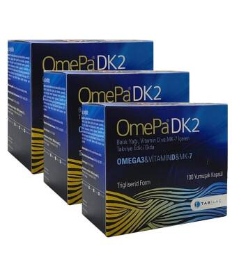 Tab Omepa Dk2 Balık Yağı / Vitamin D / Mk-7 100 Kapsül x 3 Adet