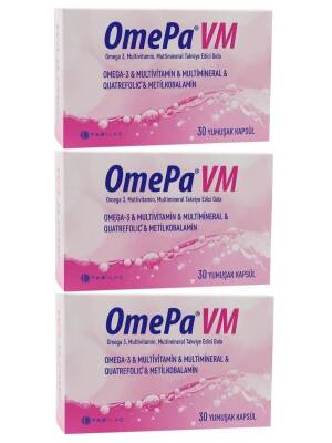 Tab Omepa Vm Omega 3 - Multivitamin - Multimineral 30 Kapsul x 3 Adet