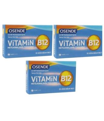 Tab Osende Vitamin B12 30 Tablet x 3 Adet