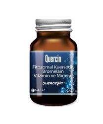 En uygun fiyatlarla Quercin Fitozomal Kuersetin Bromelain Vitamin ve Mineral 60 Kapsül