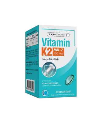 Tabvitamins Vitamin K2 100 mcg 60 Yumuşak Kapsül