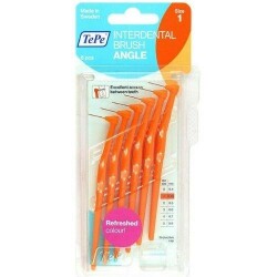 En uygun fiyatlarla Tepe İnterdental Brush Angle Arayüz Firçasi Turuncu 0,45 Mm 6'li Paket Size 