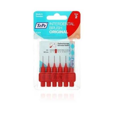 Tepe İnterdental Brush Orginal T182 Blister Arayüz Firçasi Kirmizi 0,5 Mm 6'li Paket Size 