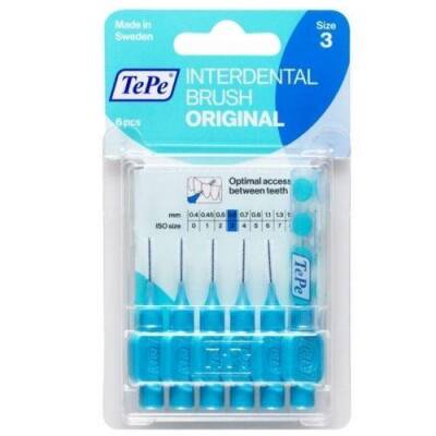 Tepe İnterdental Brush Orginal T183 Blister Arayüz Firçasi Mavi 0,6 Mm 6'li Paket Size 