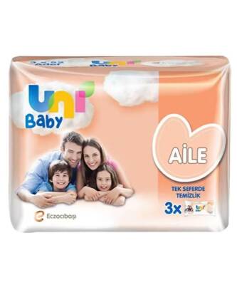 Uni Baby Islak Mendil Aile Paketi 52 Yaprak 3'lü