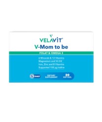 En uygun fiyatlarla Velavit V-Mom To Be Folat ve Omega3 30 Softgel