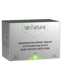 Venatura Magnezyum Sitrat Malat ve Vitamin B6 P-5-P 30 Saşe
