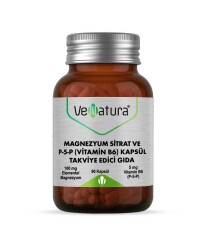 En uygun fiyatlarla Venatura Magnezyum Sitrat ve P-5-P Vitamin B6 90 Kapsül