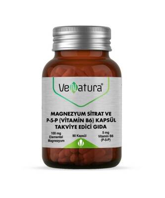 Venatura Magnezyum Sitrat ve P-5-P Vitamin B6 90 Kapsül