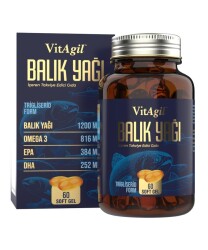 En uygun fiyatlarla Vitagil Omega 3 1200 Balık Yağı 60 SoftGel